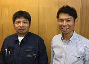 山本社長（左）と弊社担当の定本